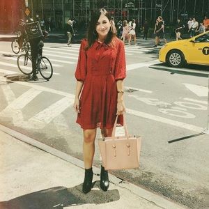 Target Women’s Ruffle Tie-Neck A-Line Dress